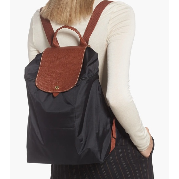 Longchamp Handbags - Longchamp Le Piliage Large Black Backpack